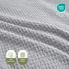 Simple&Opulence Cotton Duvet Cover Set, 200 x 200 cm, 3-Piece, Waffle Pattern, Light Gray view 2