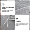 Simple&Opulence Cotton Duvet Cover Set, 200 x 200 cm, 3-Piece, Waffle Pattern, Light Gray view 4