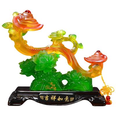 Feng Shui Wealth Tree Ruyi Resin Statue
