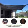 Yslopeno Breathable Sun Shade Net, Black, 5 m x 8 m view 3