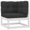 KTHLBRH 4-Piece Outdoor Lounge Set with Cushions, Solid Pine view 4