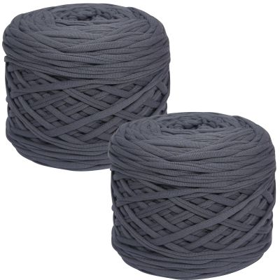 SIMEIQI 2-Piece 800 g T-Shirt Yarn, Elastic Fabric, 130 m, Dark Gray