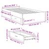vidaXL Bed Frame with Drawers White 100 x 200 cm Engineered Wood view 3
