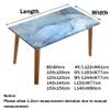 FANSU Elastic-Fitted Tablecloth, Mountain Print, Stain-Resistant, for Indoor and Outdoor Use (8 ft/244 x 77 cm) view 4