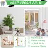XHBJSH Magnetic Fly Screen Door 160 x 205 cm, Self-Adhesive, White-A view 4