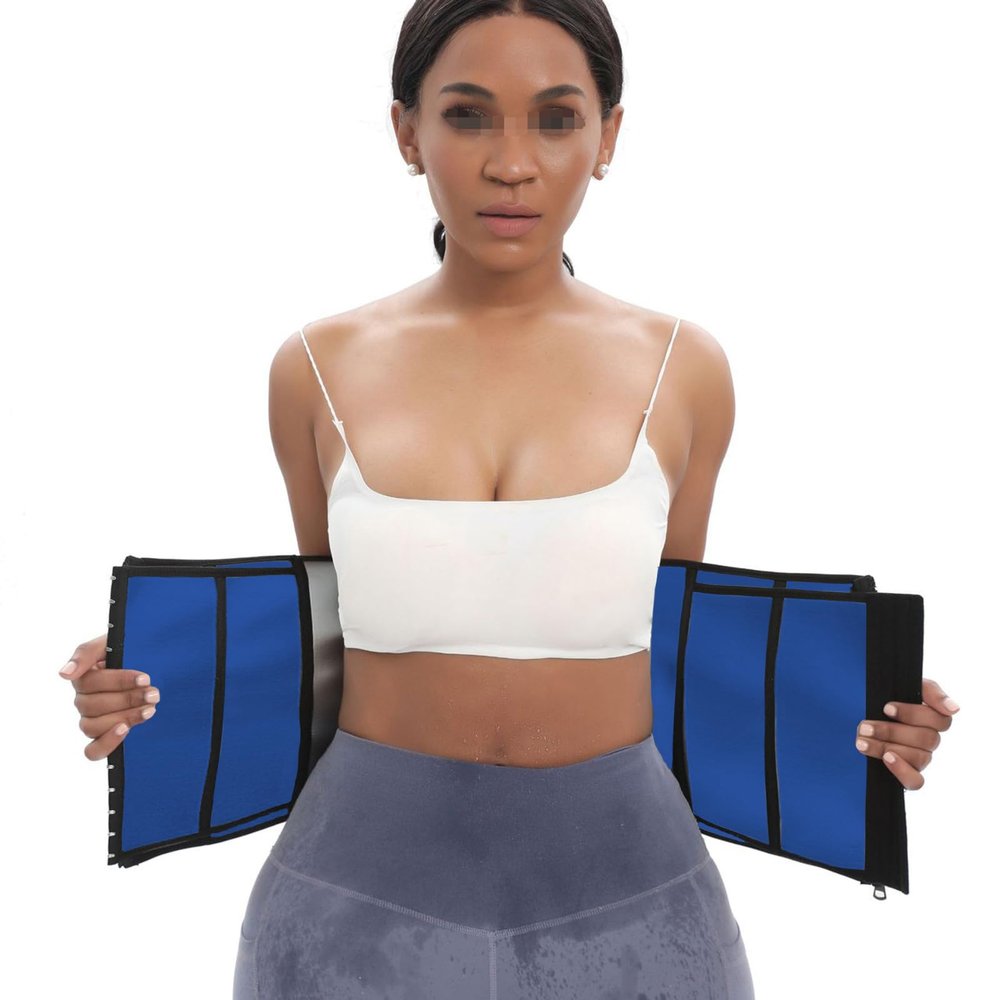 Weyot Women's Waist Trainer Sweat Sauna Belt, Adjustable, M, Blue