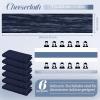 Pesonlook 6-Piece Gauze Table Runner Set for Weddings, Navy Blue, 55 x 300 cm view 2