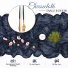 Pesonlook 6-Piece Gauze Table Runner Set for Weddings, Navy Blue, 55 x 300 cm view 3
