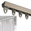 Ceiling-Mount V-Shaped Sliding Curtain Track, 1.7 m/5.5 ft, Champagne view 1