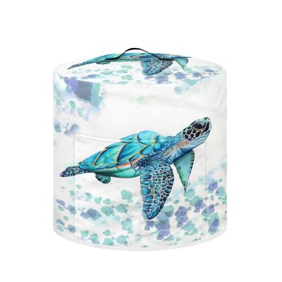 Xoenoiee 8-Liter Electric Pressure Cooker Cover with Pockets, Blue Sea Turtle Print