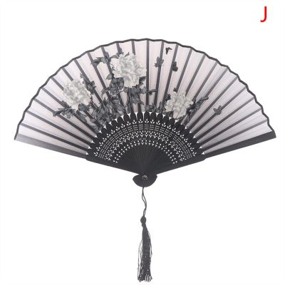 ZoRHac Dance Fan, Hand Folding Fan, 1 Retro Chinese Silk Folding Fan, Decorative Fan (Color: J5)