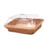 predolo Small Woven Basket with Lid, Fruit Basket and Serving Tray view 1