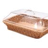 predolo Small Woven Basket with Lid, Fruit Basket and Serving Tray view 3
