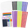 Mezchi 30-Pack 3-Ring Zipper Pouches, Letter Size, PVC Storage Bags view 1