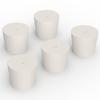 FunChem Solid Silicone Stoppers, 5-Pack, Size 7#, Single Hole view 1