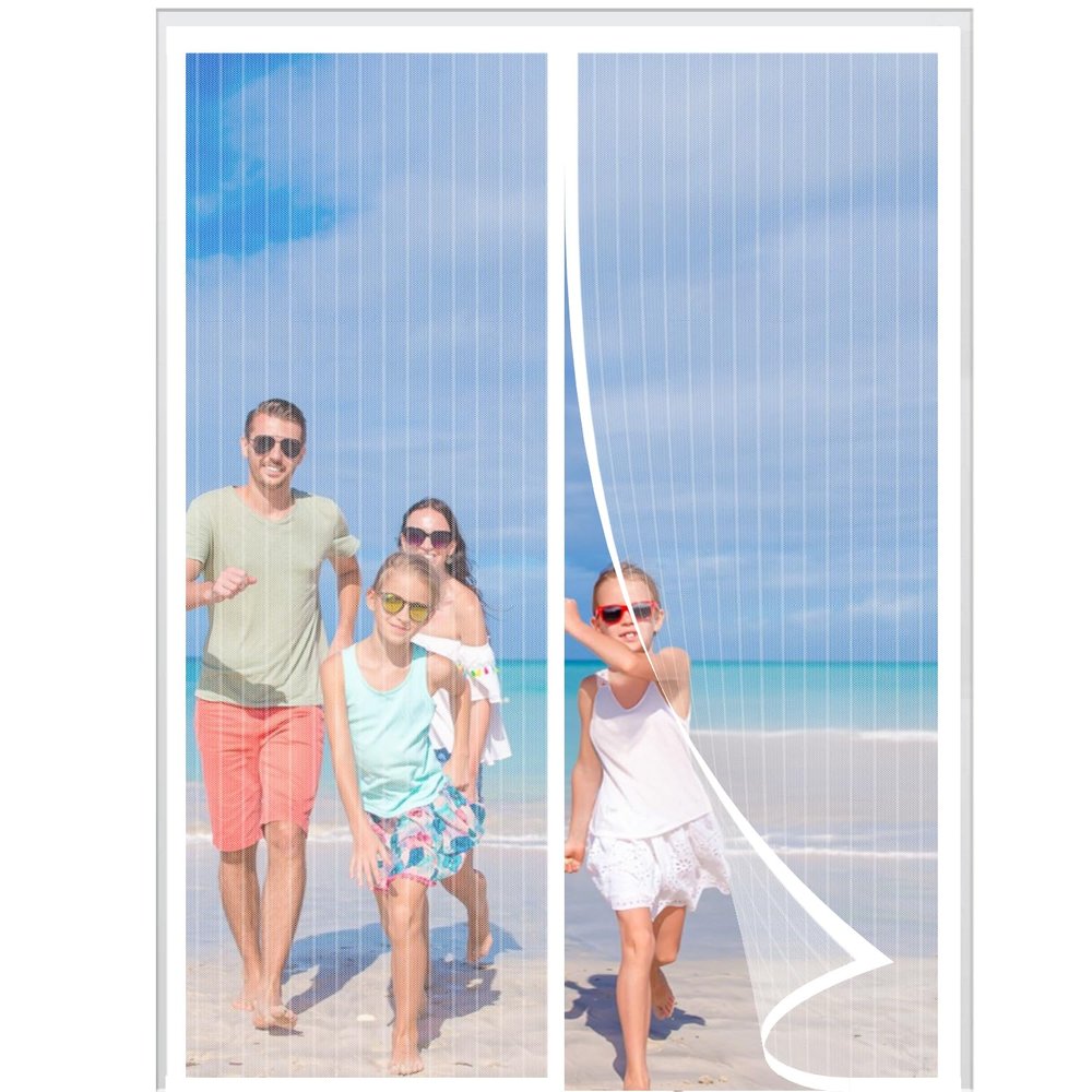 Magnetic Fly Screen Door Curtain, 135 x 230 cm, White