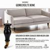 La Vane 22 cm Solid Wood Furniture Legs with Casters, M8 Bolts, 4-Pack, Black view 2