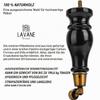 La Vane 22 cm Solid Wood Furniture Legs with Casters, M8 Bolts, 4-Pack, Black view 3