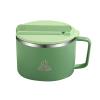 Jarsense Ramen Bowl with Lid, 1,200 mL, 304 Stainless Steel, Spoon & Chopsticks, Green view 1