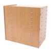 HINOPY 18-Compartment Wooden Desk Organizer, Brown view 4
