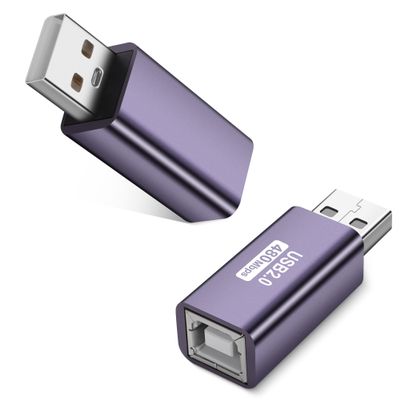 GELRHONR USB-C to USB-B Adapter, USB 2.0, 2-Pack