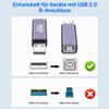 GELRHONR USB-C to USB-B Adapter, USB 2.0, 2-Pack view 2
