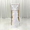 Transparent Ruffled Chair Cover, Gray view 3