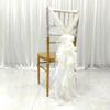 Transparent Ruffled Chair Cover, Gray view 4