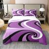 Loussiesd Black Purple Trippy Swirl Cotton Duvet Cover Set, 220 x 240 cm view 1