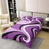 Loussiesd Black Purple Trippy Swirl Cotton Duvet Cover Set, 220 x 240 cm view 2
