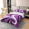 Loussiesd Black Purple Trippy Swirl Cotton Duvet Cover Set, 220 x 240 cm view 3
