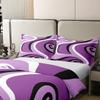Loussiesd Black Purple Trippy Swirl Cotton Duvet Cover Set, 220 x 240 cm view 4