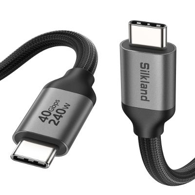 Silkland Short USB-C Data Cable, 0.8 m, USB4 40 Gbps, 240 W PD 3.1 Fast Charging