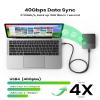 Silkland Short USB-C Data Cable, 0.8 m, USB4 40 Gbps, 240 W PD 3.1 Fast Charging view 2