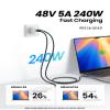 Silkland Short USB-C Data Cable, 0.8 m, USB4 40 Gbps, 240 W PD 3.1 Fast Charging view 4