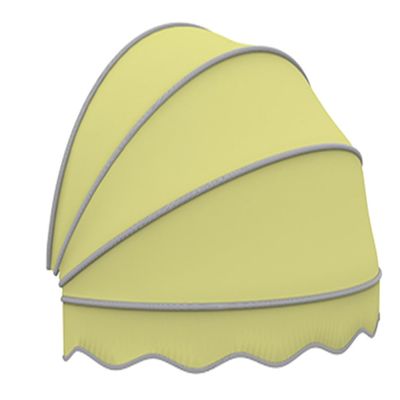 Dome-Style Folding Window Awning, 130 x 65 x 65 cm, Yellow