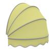 Dome-Style Folding Window Awning, 130 x 65 x 65 cm, Yellow view 1