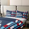 Loussiesd Kids Swimming-Themed Cotton Duvet Cover Set, 155 x 220 cm view 4