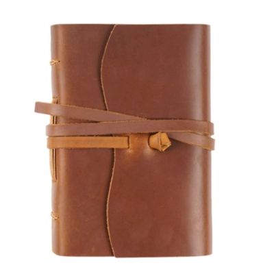 MOLERRI Handmade Leather Notebook, 100 x 155 mm, Leather-Bound Travel Journal