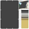 Sun Shade Sail 1.5 x 3.2 m, Waterproof, 98% UV Protection, with Ropes, Dark Gray view 1