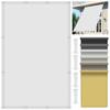 Balcony Sun Shade Sail 1.5 x 6.2 m, Waterproof, 98% UV Protection, Privacy Screen with Ropes, White view 1