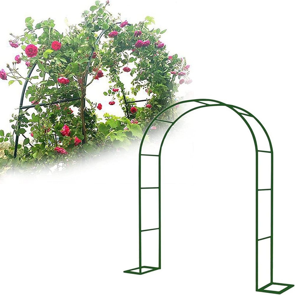 GERRIT Metal Garden Arch Trellis, Rose Arch, Freestanding Wedding Arbor, 350 x 220 x 40 cm