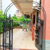 GERRIT Metal Garden Arch Trellis, Rose Arch, Freestanding Wedding Arbor, 350 x 220 x 40 cm view 3