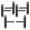 6x SOTOOLS Screw-On/Drill-In Door Hinge M8 x 50 mm, Black view 1