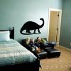Ambiance Dinosaur Silhouette Chalkboard Wall Sticker, Self-Adhesive, Wipeable, 30 x 45 cm view 3