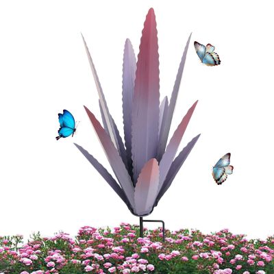 Onlynery Metal Agave Plant Sculpture for Home and Garden Decor