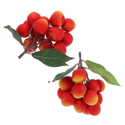 2-Piece Artificial Foam Lychee Decoration for Displays