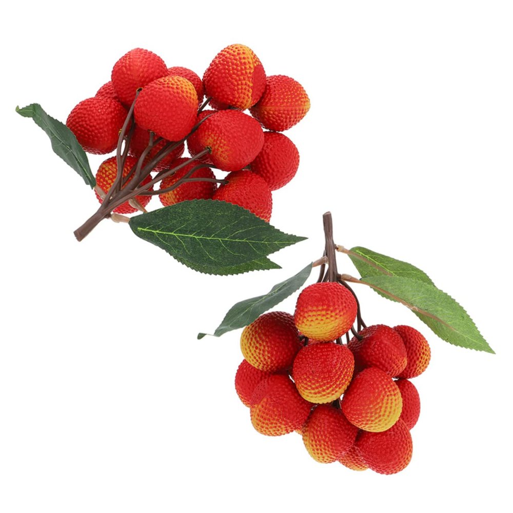 2-Piece Artificial Foam Lychee Decoration for Displays