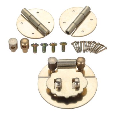 3-Piece 45 mm Vintage Brass Hasp and Latch Set