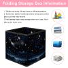 Foldable Storage Box Cube Organizer with Leather Handles view 3